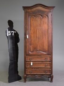 Louis XV Style Oak Bonnetiere / Hall Robe #1