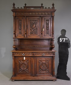 Renaissance Style Walnut Double Buffet