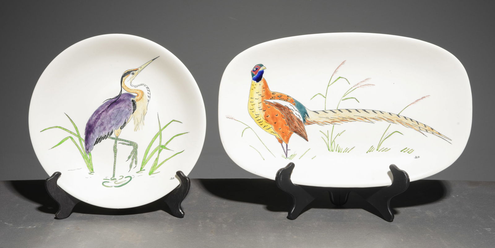 French Hand Painted Platter & Plate (1 of 7)