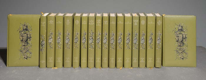 18 Assorted European Leather Bound Books