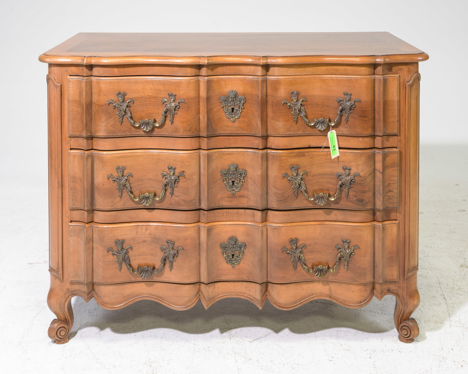 Louis XV Style Three Drawer Chest #1 (1 of 6)