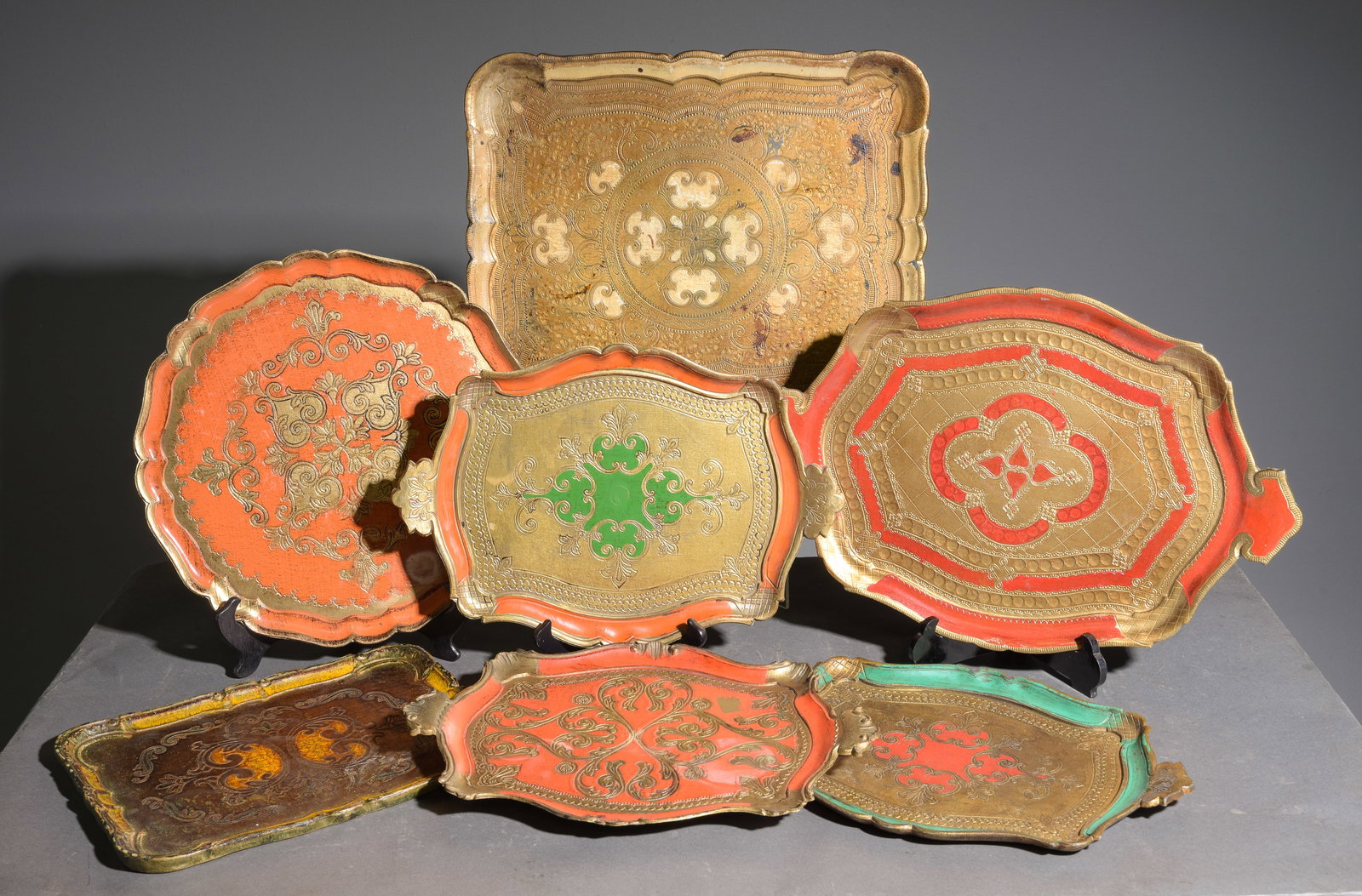7 Assorted Florentine Style Trays (1 of 10)