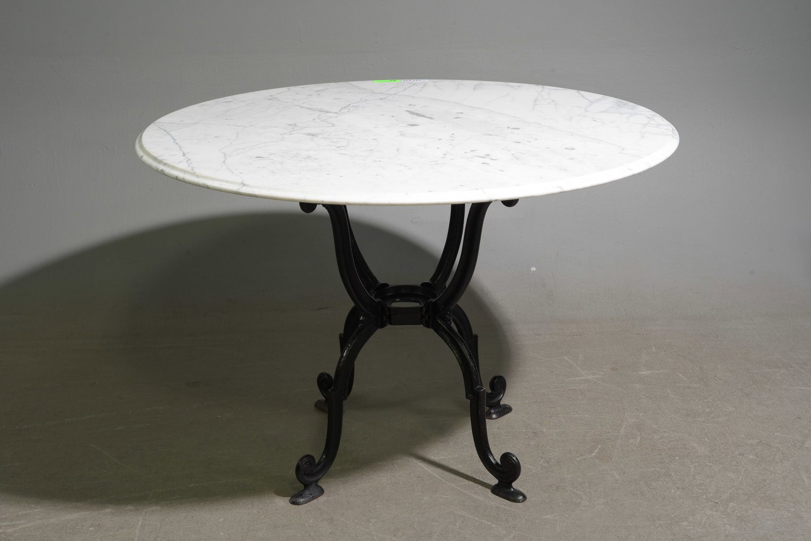 French Round White Marble Top Bistro Table (1 of 3)