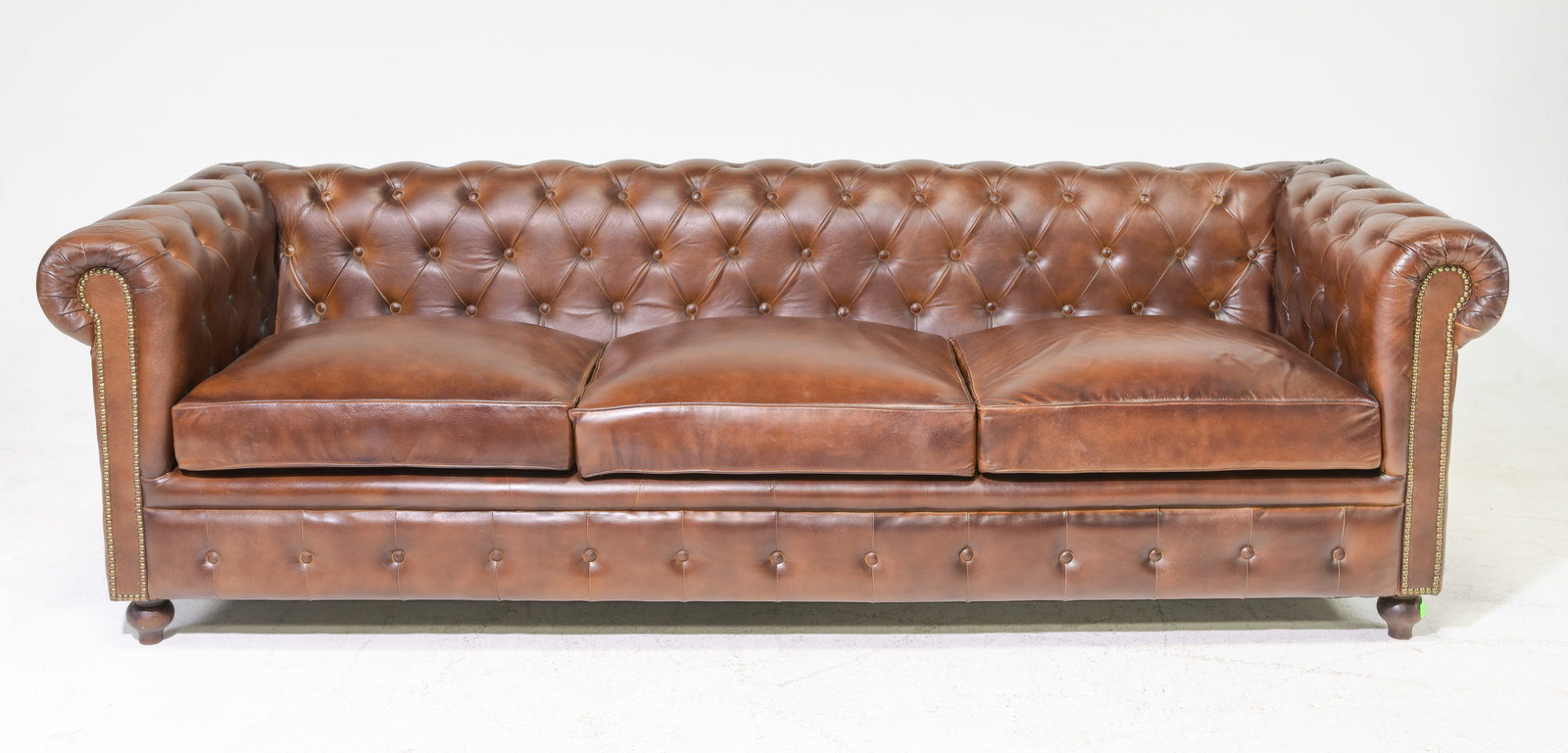 Brown Buffalo Leather Oversize Three Seater Sofa (1 of 6)