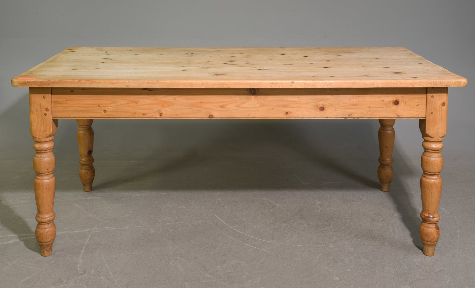 British Pine Turned Leg Farmhouse Table (1 of 5)