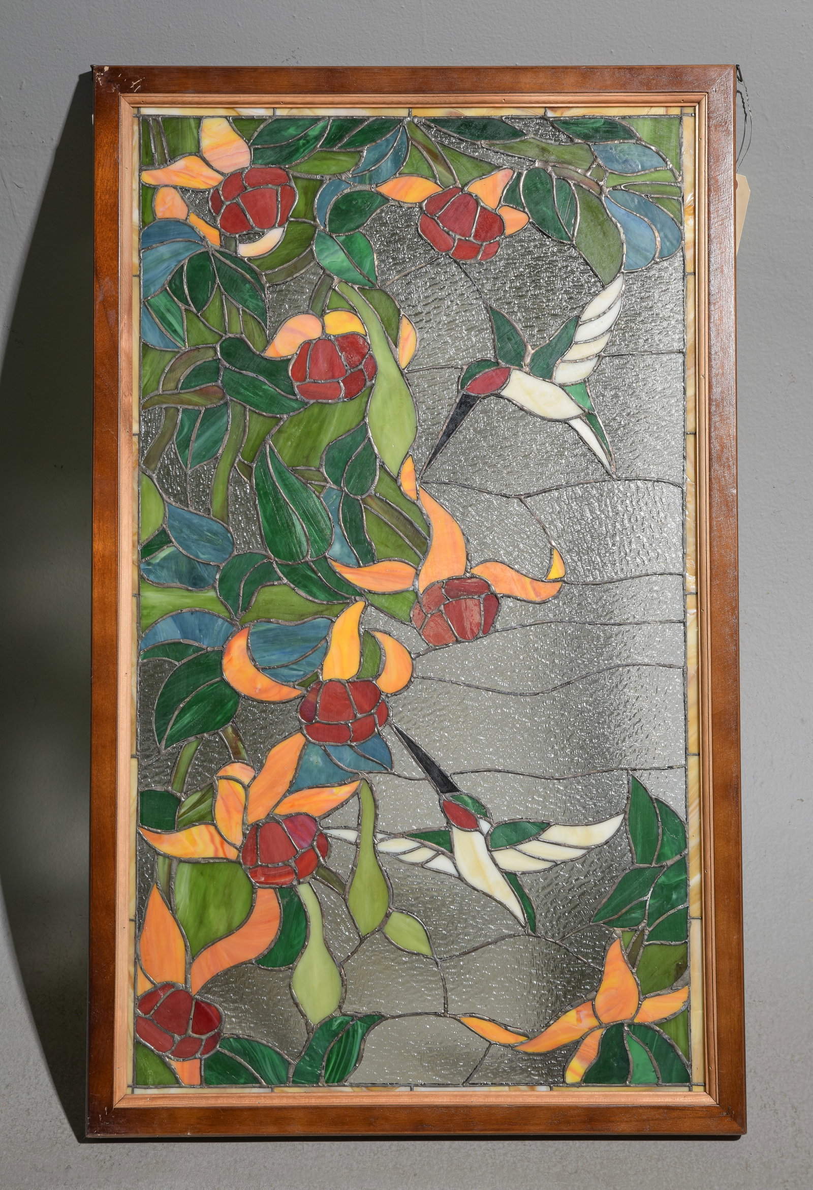 Framed Stained Glass Window - Hummingbirds #1 (1 of 4)