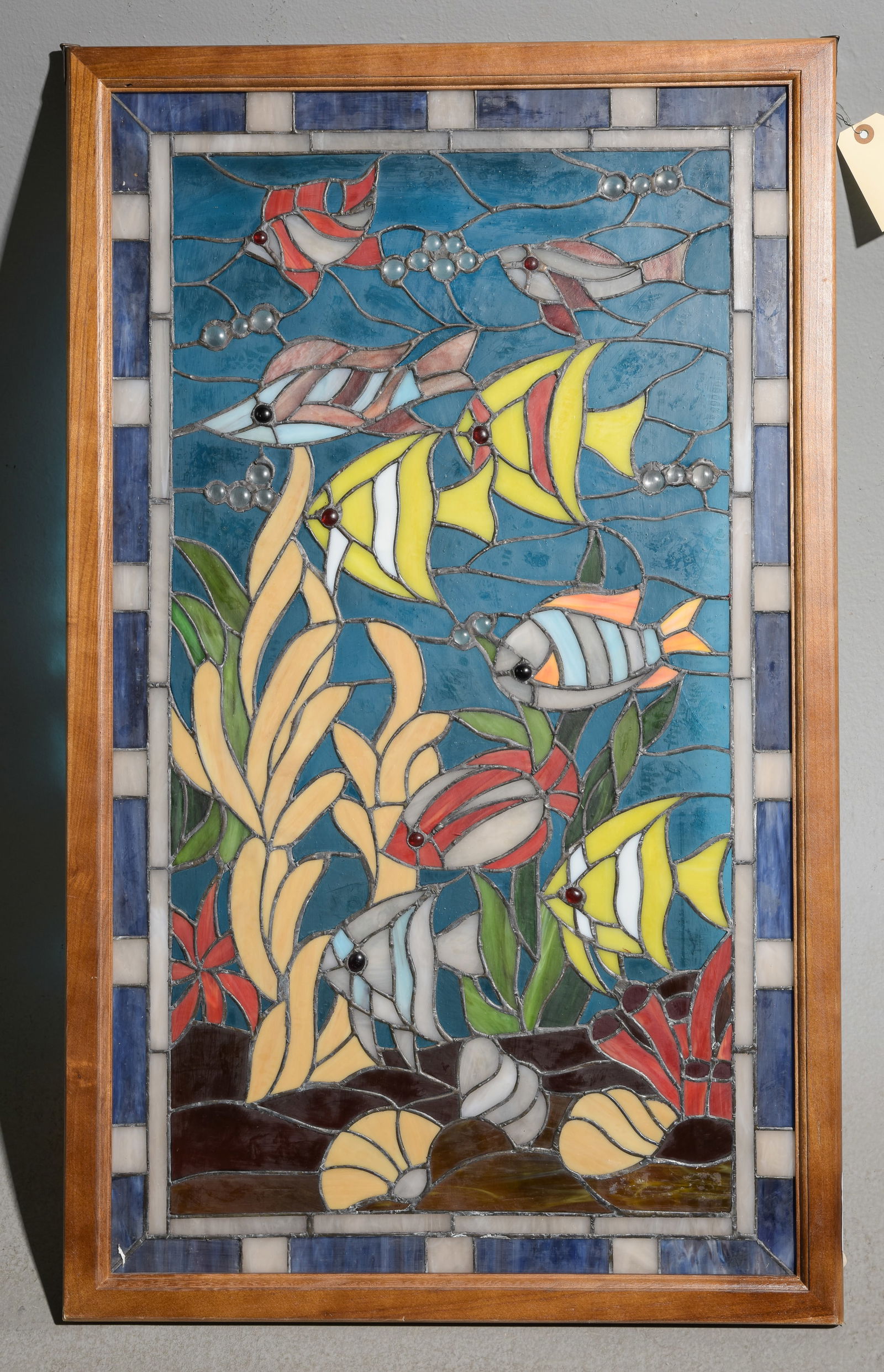 Framed Stained Glass Window - Fish #1 (1 of 3)