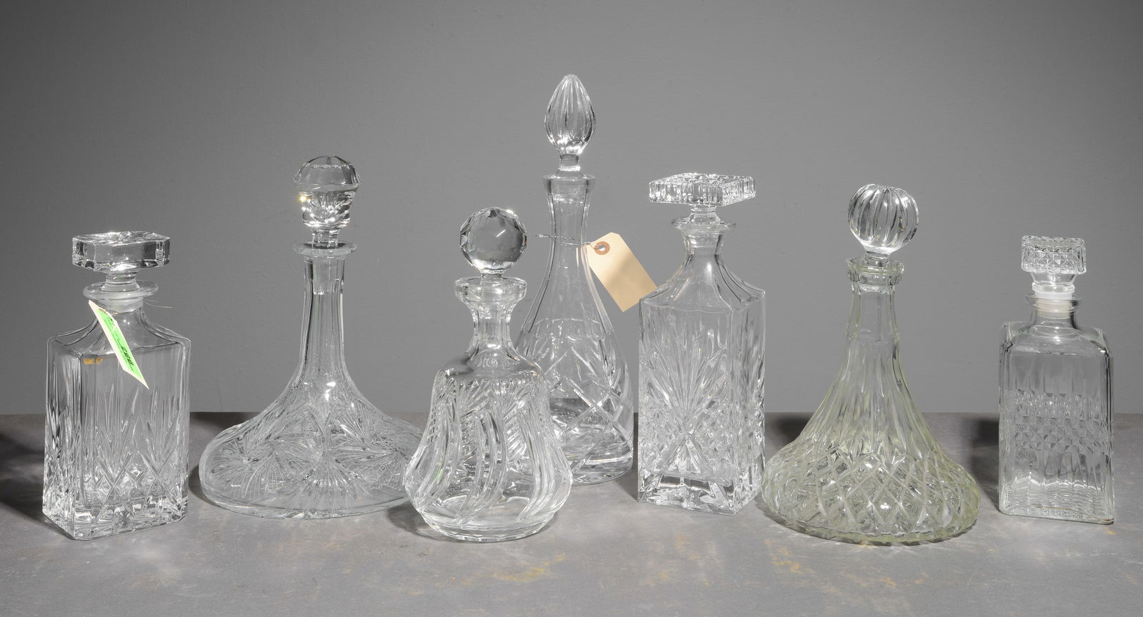 7 Assorted Cut Crystal / Glass Decanters (1 of 4)