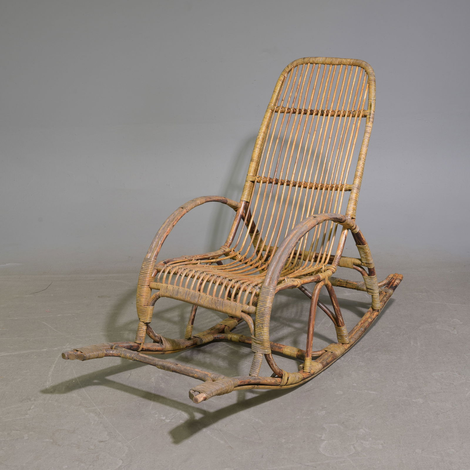 French Wicker Rattan Rocking Chair (1 of 5)