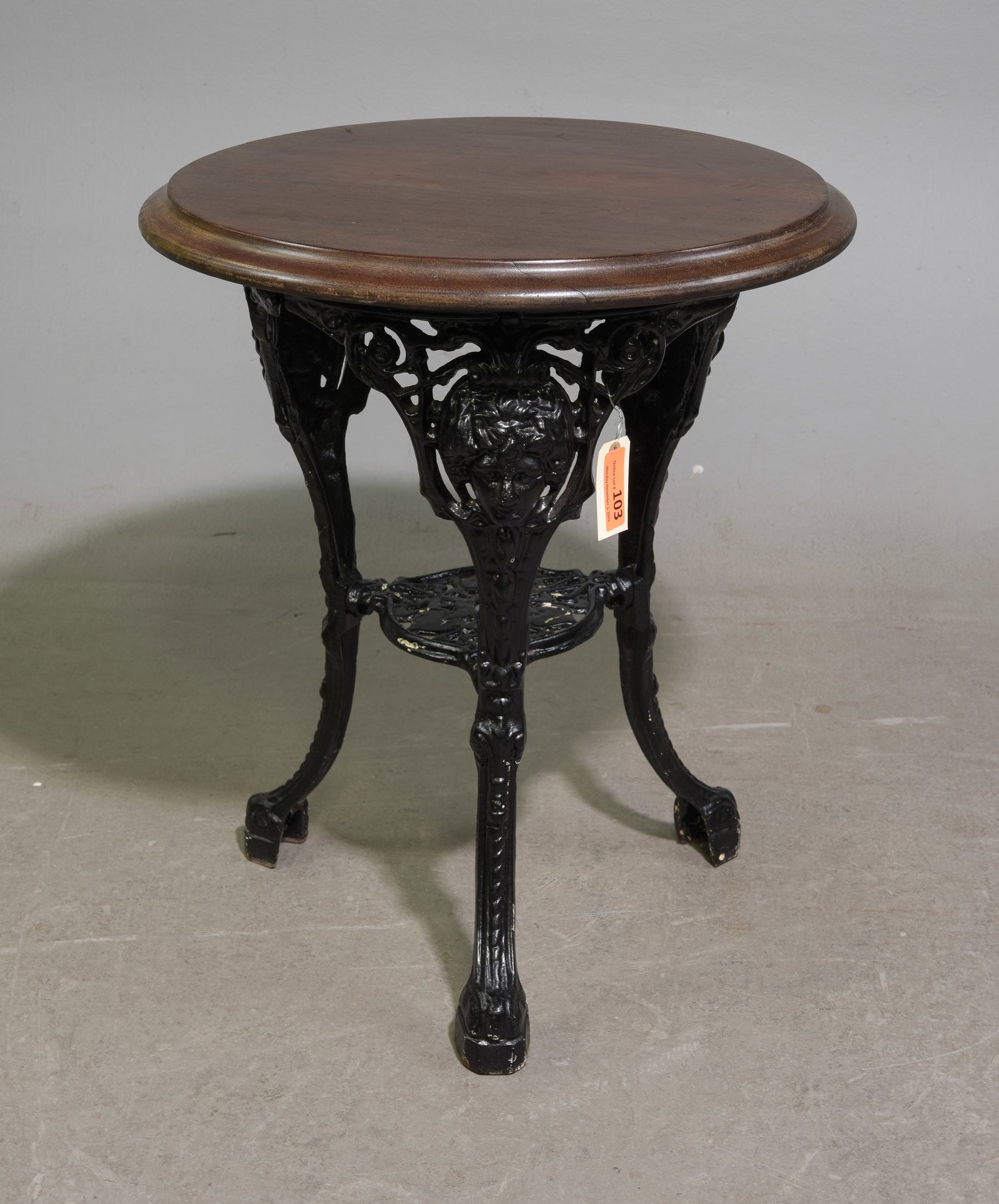 English Iron Base Round Pub / Bistro Table (1 of 5)