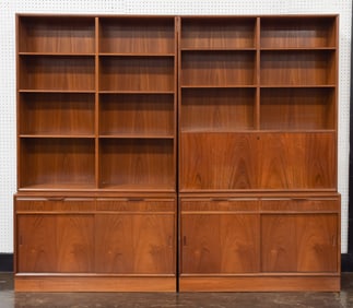 2 Mid Century Modern Bookshelves / Wall Units