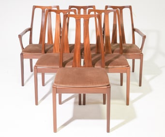 6 Mid Century High Back Dining Chairs By Nathan