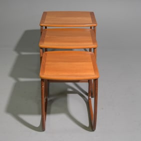 Mid Century Modern Nest of Three Tables - Nathan