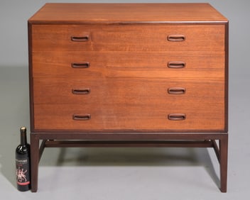 Mid Century Modern Teak Four Drawer Chest