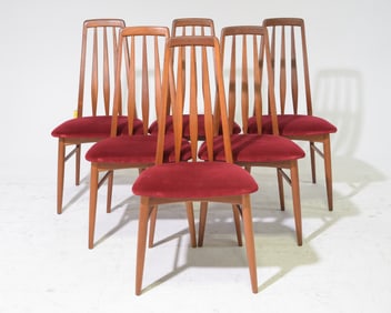 Danish Modern Set of 6 Dining Chairs - Koefoeds