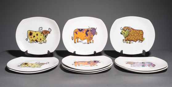 10 Assorted "Beefeater" English Ironstone Plates