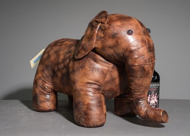Leather Elephant Stool