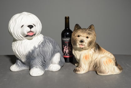 Old English Sheep Dog and Terrier Figures