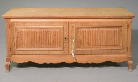 Danish Oak Low Two Door Credenza