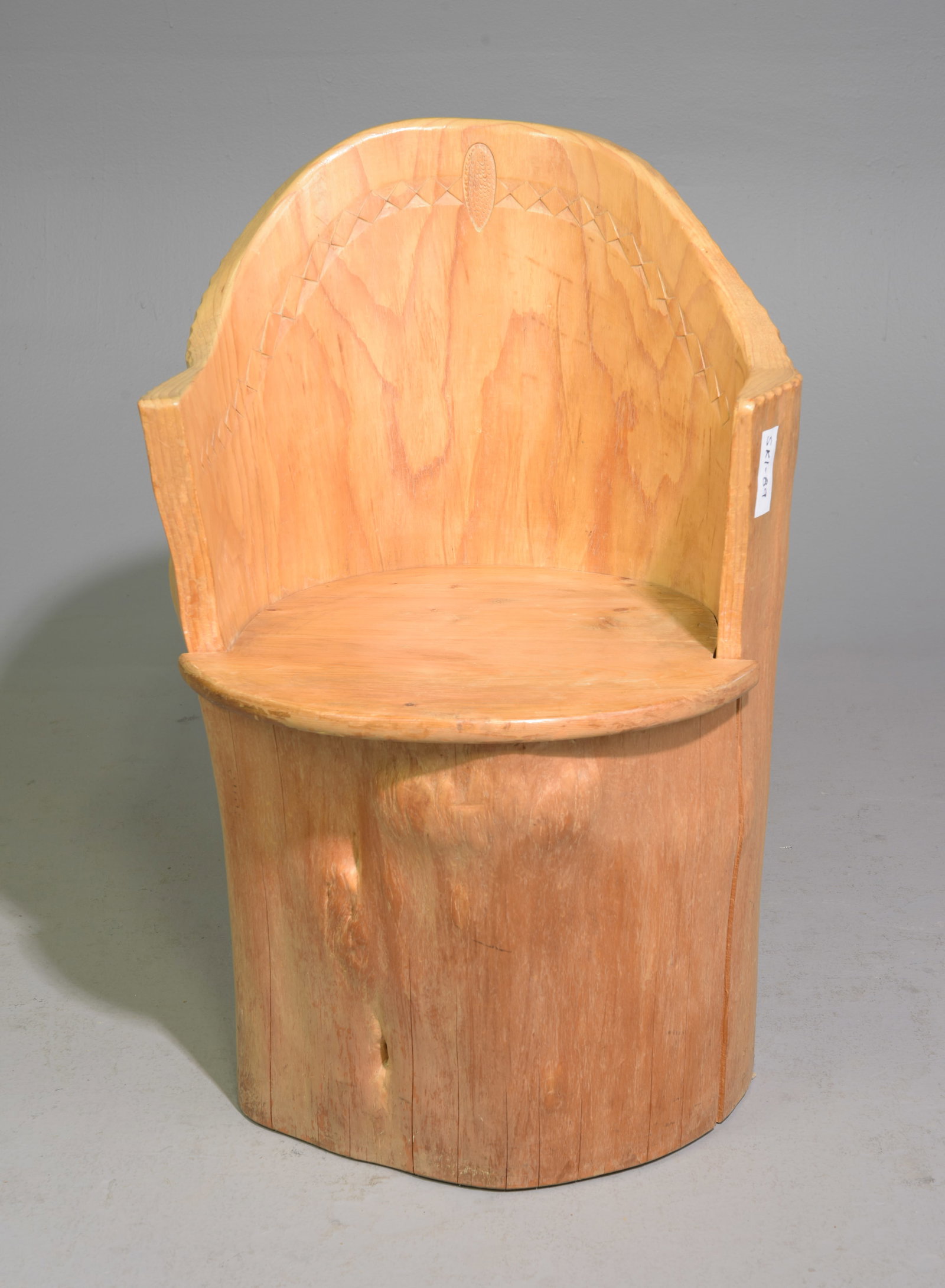 Scandinavian Pine Bucket Chair with Storage: Scandinavian Pine Bucket Chair with Storage - 31.5 in tall x 22 x 23 with a seat height of 17.5 inches
