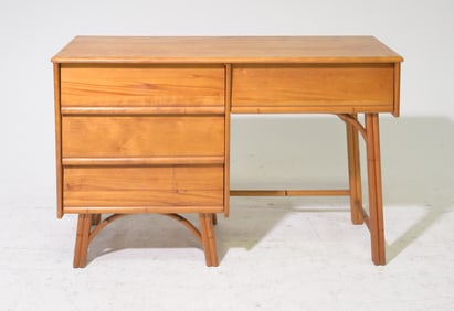 Mid Century Modern Faux Bamboo Desk - Heywood Wakefield