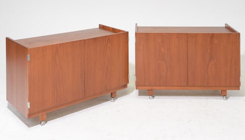 Pair Of Mid Century Modern Record Cabinets