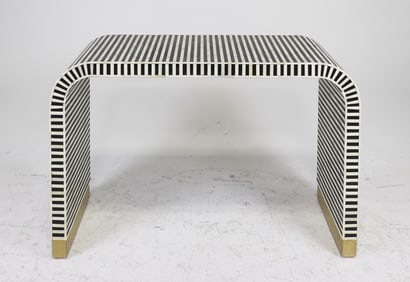Bone Inlaid "Waterfall" Console / Hall Table #1