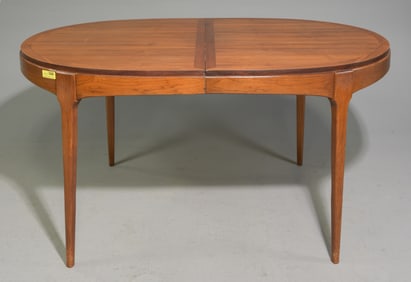Mid Century Modern Oval Table with Two Leaves