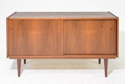 Danish Modern Sliding Door Sideboard / Credenza