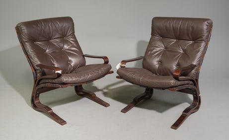 Danish Mid Century Modern Pair of Arm Chairs #1