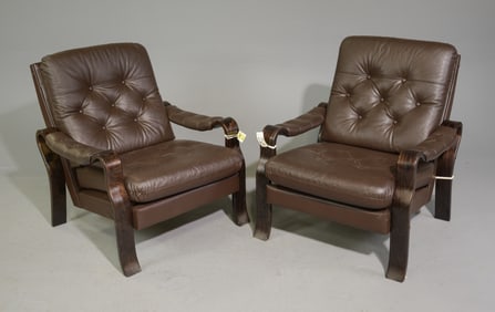 Danish Mid Century Modern Pair of Arm Chairs #2