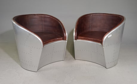 2 Aviator / Spitfire / Blackhawk Style Chairs