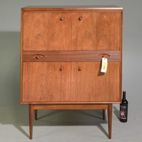 Mid Century Cocktail Cabinet with Reeded Drawer