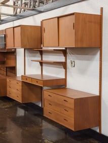 3 Bay Mid Century PS / Cado Style Wall Unit