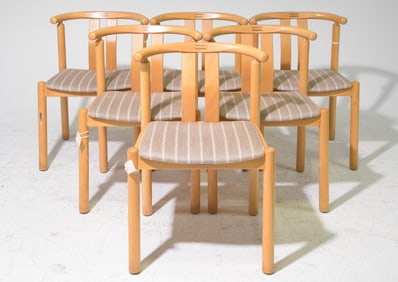 Danish Modern Set of 6 Dining Chairs
