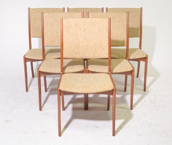 Danish Modern Style Set of 6 Dining Chairs - Skovby
