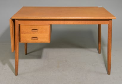 Scandinavian Mid Century Modern Desk with Leaf