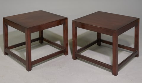 2 Danish Mahogany Lamp / Occasional Tables