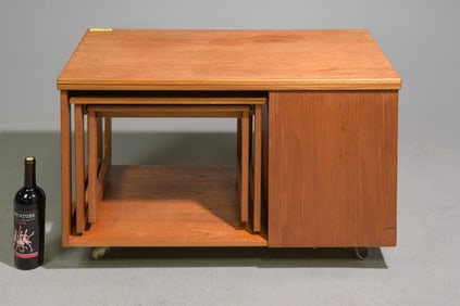 Mid Century Modern Flip Top Nest / Cart - McIntosh