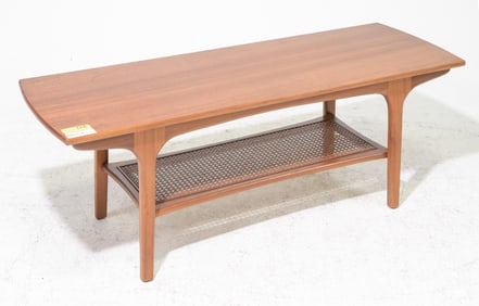Mid Century Modern Coffee Table with Magazine Shelf