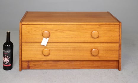 Low Danish Modern 2 Drawer Chest / Nightstands