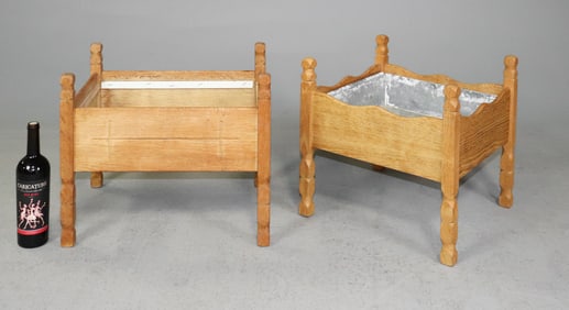 2 Danish Oak Small Planter