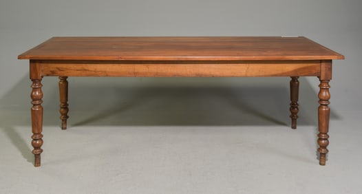 Louis Philippe Style Turned Leg Farmhouse Table