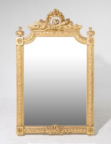 Louis XVI Style Gold Gilt Framed Mirror
