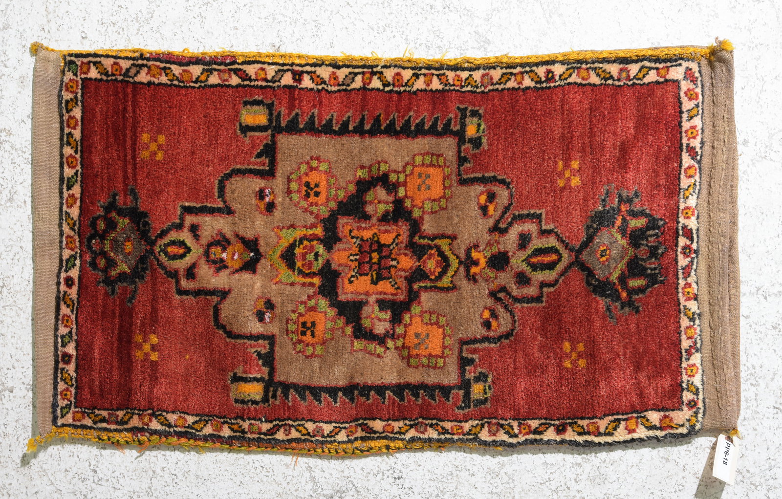 Hand Knotted Yastik Throw Rug #4 - 3'3 x 2' (1 of 2)