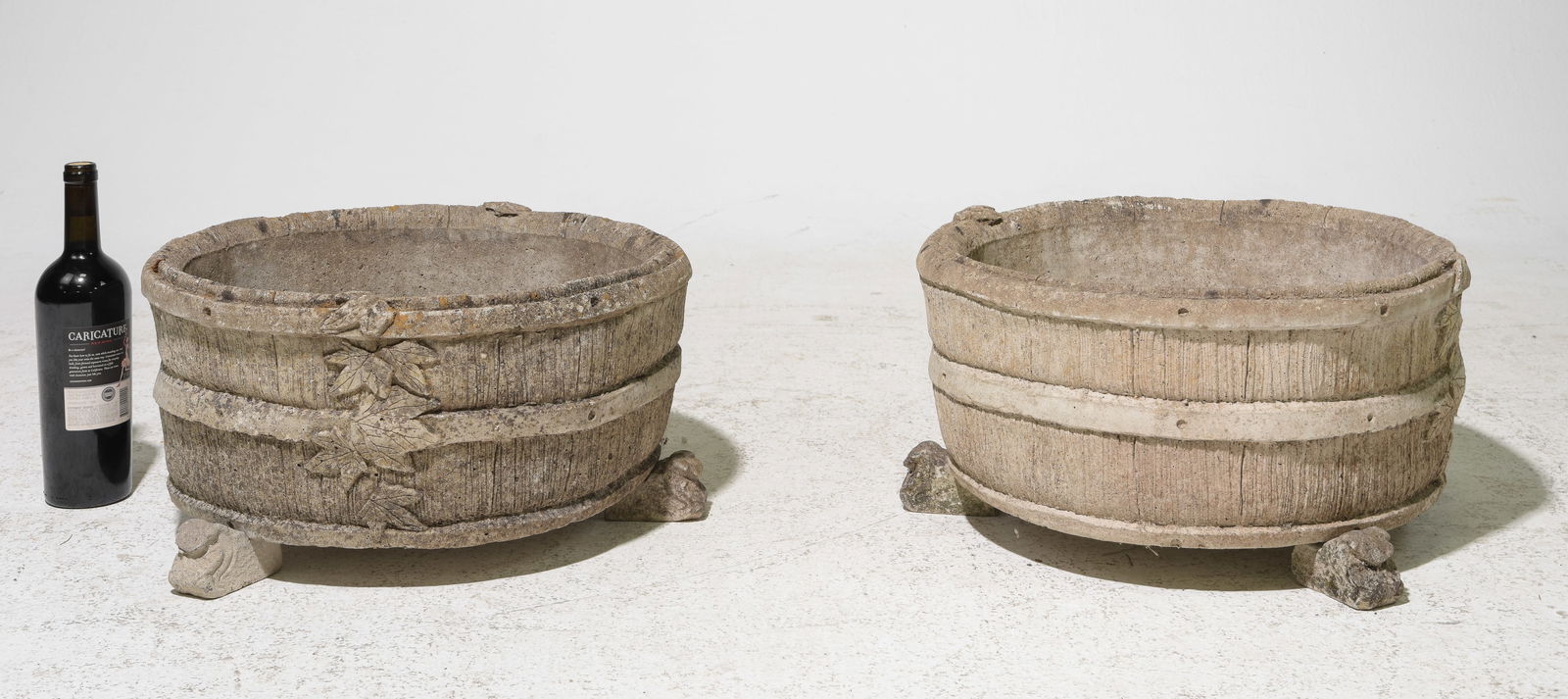 2 English Cast Stone / Concrete Planters (1 of 3)