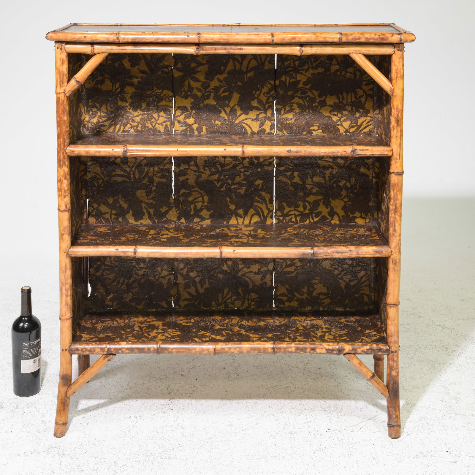 Bamboo Open Three Tier Bookshelf / Cabinet #1 (1 of 4)