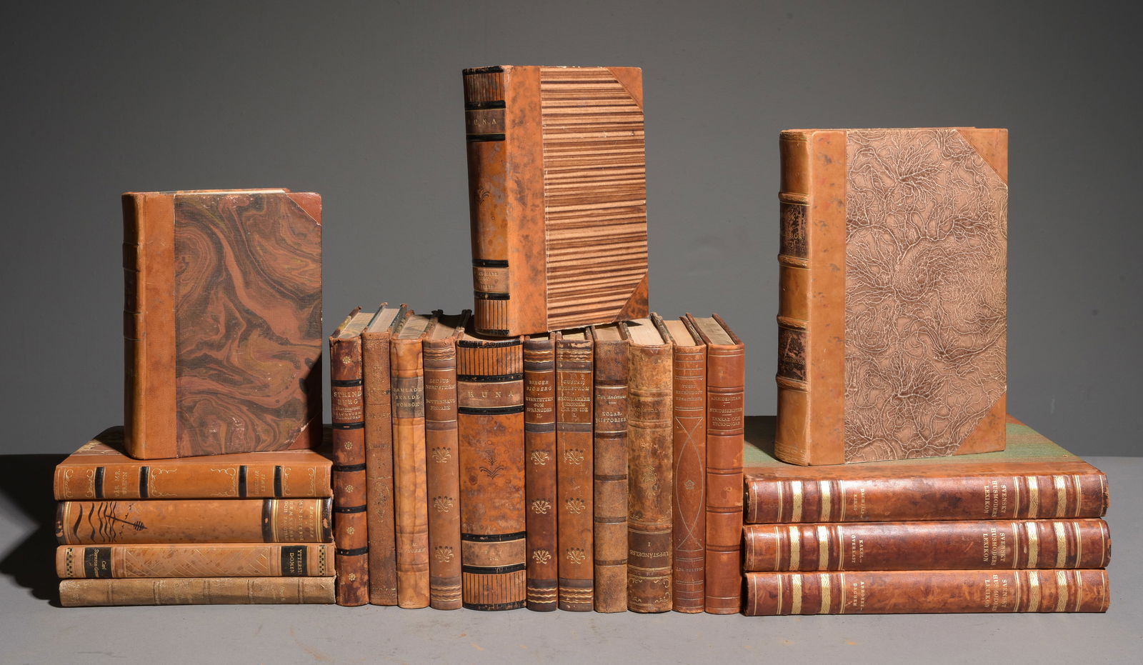 20 Assorted Leather Bound European Books #2 (1 of 3)