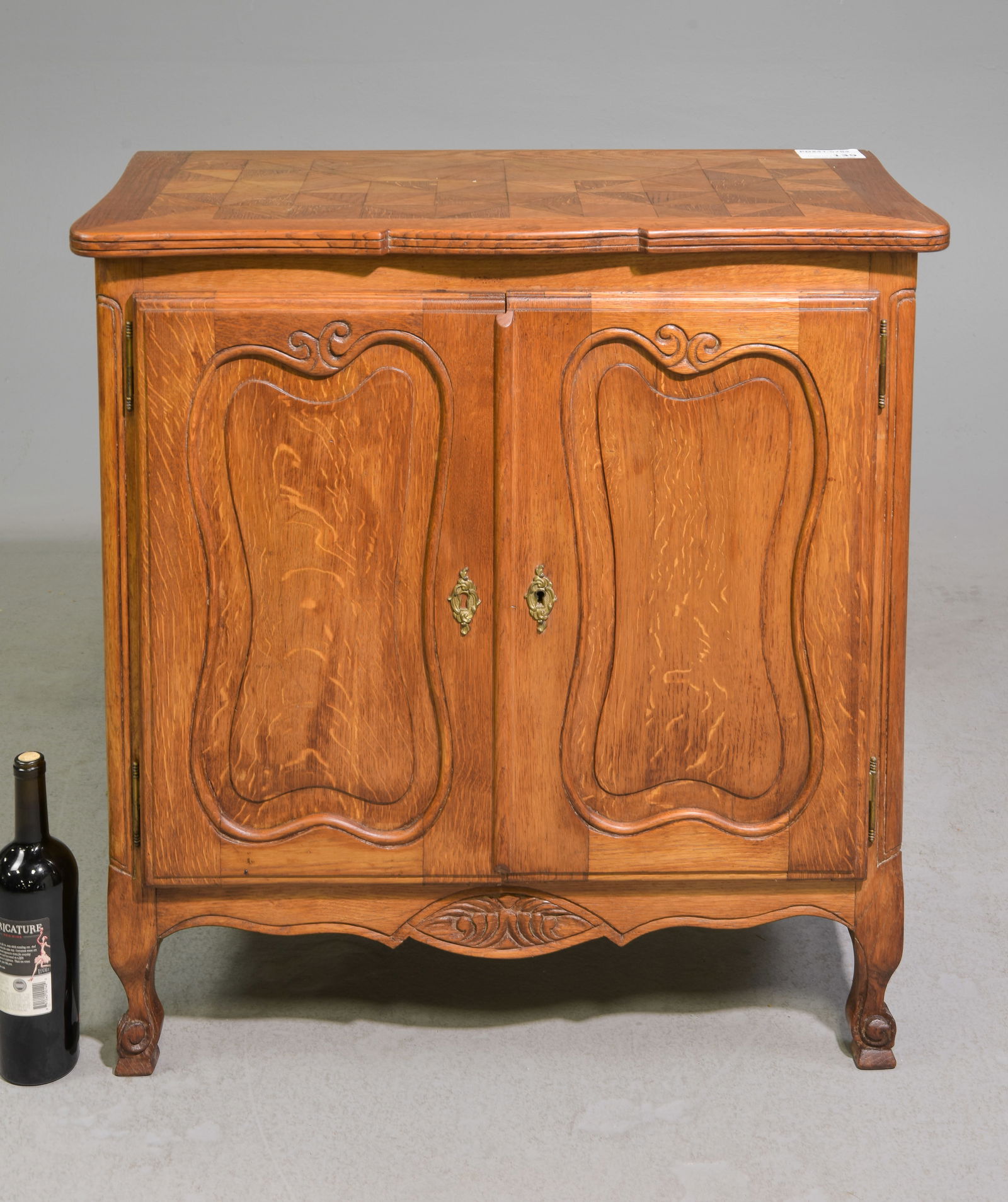 Louis XV Style Oak Two Door Side / Occasional Cabinet (1 of 6)