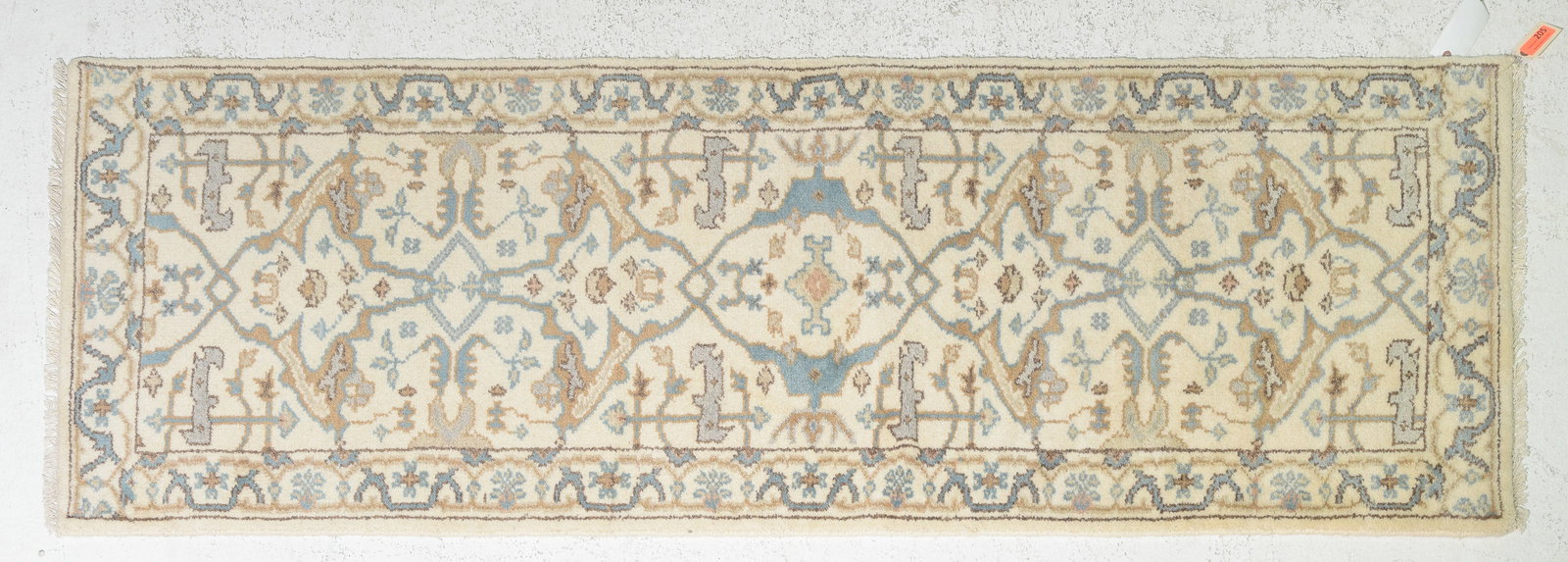 Hand Knotted Oushak Runner Rug - 8' x 2'6 (1 of 4)